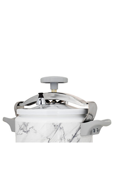 ALSAIF Aluminum Granite Pressure Cooker Size: 11 Liter, Color: Marble White