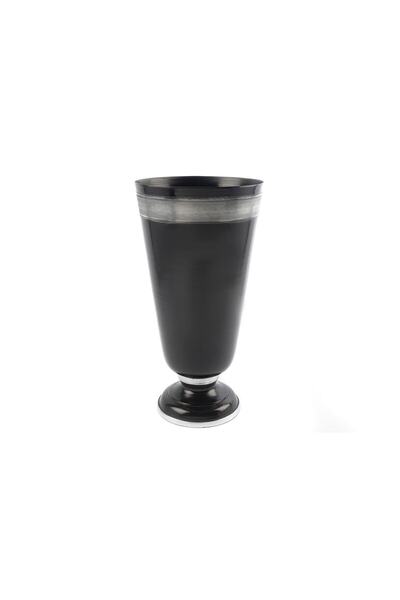 Mikasa Moor Siyah Gümüş Vazo 24x48cm