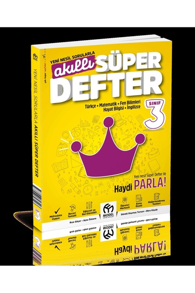 Model Eğitim Yayınları 3. Sınıf Akıllı Süper Defter Tüm Dersler Güncel Baskı ...