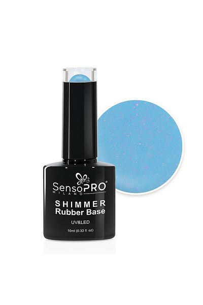 SensoPRO Milano Bază de cauciuc strălucitor - #22 Blueberry Ice, 10ml