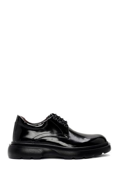 Derimod Black Leather Men's Casual Shoes - Lace-Up, 24Wfd 602322