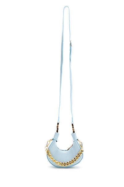 minebag Long Strap Mini Crossbody Bag with Metal Lock Detail Rio Baby Blue