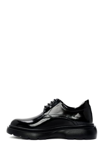 Derimod Black Leather Men's Casual Shoes - Lace-Up, 24Wfd 602322