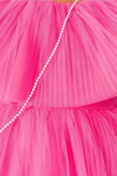 Banamio Piliseli Tüllü Çantalı Kabarık Özel Gün Elbisesi