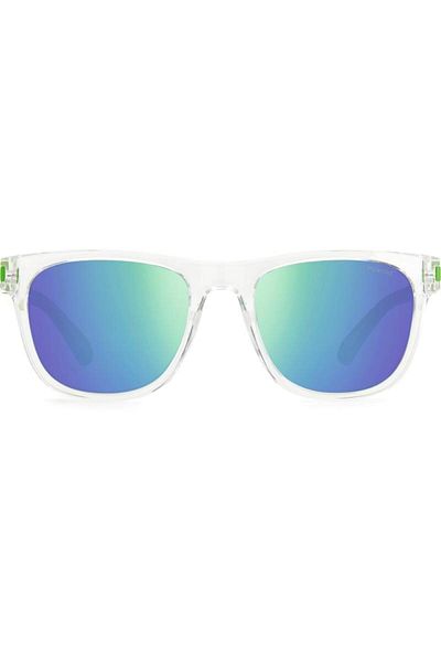 Polaroid Pld 2122/s 0ox Men's Sunglasses, White, Rectangular, 54 Mm