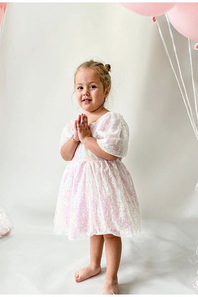 Kidmark Çocuk Modası Girl's Backless Sequin Dress