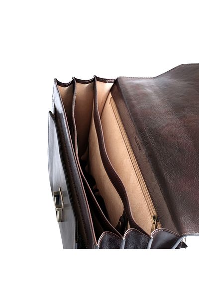 UTIL LAND FASHION Men's briefcase made of genuine vachetta leather, S129