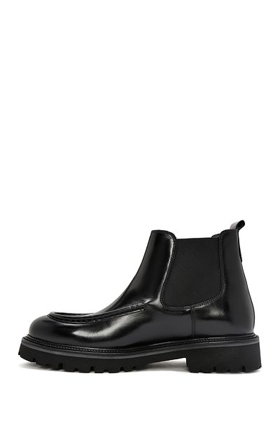 Derimod Men's Black Leather Chelsea Boots 24Wfd 740218