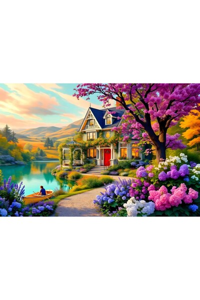 Aden GÜZEL RENKLİ MANZARA HUZUR KANVAS TABLO