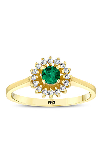 Ariş 0.42 Karat Pırlanta Zümrüt Yüzük