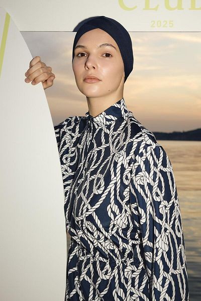 KADRİYE BAŞTÜRK Cross Swimmer 25 Bone Navy Blue