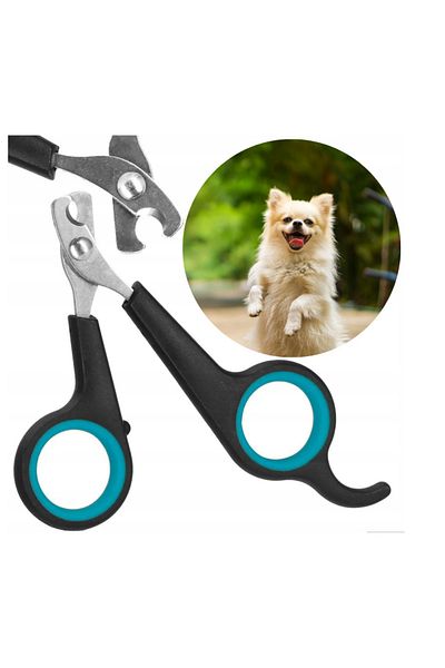 zola Pet nail clippers, stainless steel/plastic, black/blue
