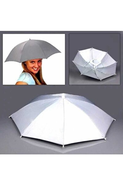 Vi Caro Lastikli Plaj Yazlık Kafa Şemsiyesi Güneşten Korunmak Için Şapka Şemsiye 4 Mevsimlik Mini Şemsiye