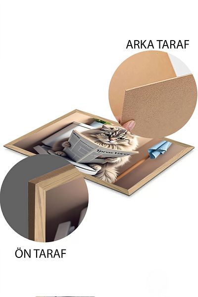 Artavessa Tablou MDF 20x30 cm cu aspect de ramă din lemn One Piece cu câine imprimat - Model 12