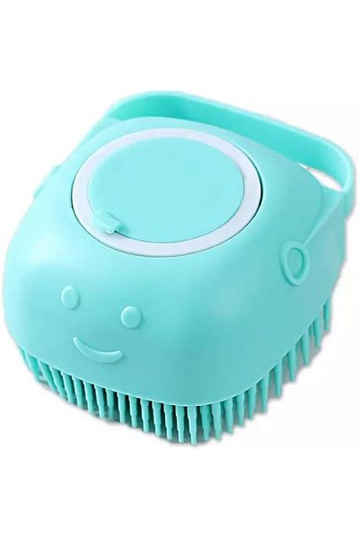 zola Silicone pet brush, soft, 80x85x57 mm, turquoise