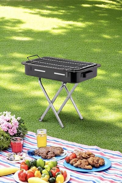 MasterCar Orta Boy Premium Seri Kalın Emaye Mangal Katlanır Ayaklı 1. Sınıf P...