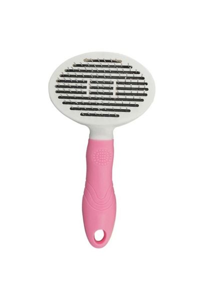 zola Pet hair cleaning brush, with quick cleaning button, 20x10x4.5 cm, pink