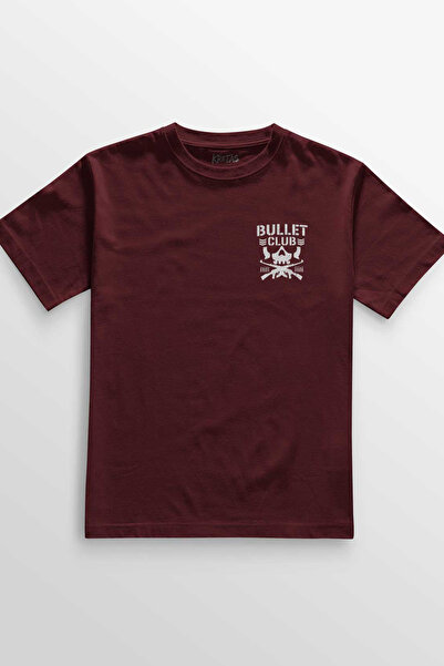 Kretas Unisex maroon T-shirt Bullet Club Gym Fight WWE Ringer Sportska majica...