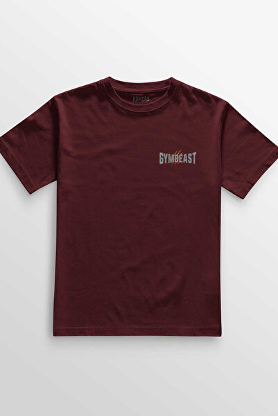 Kretas Unisex bordo T-shirt Gymbeast odeljenje za snagu fitnes sportska teret...