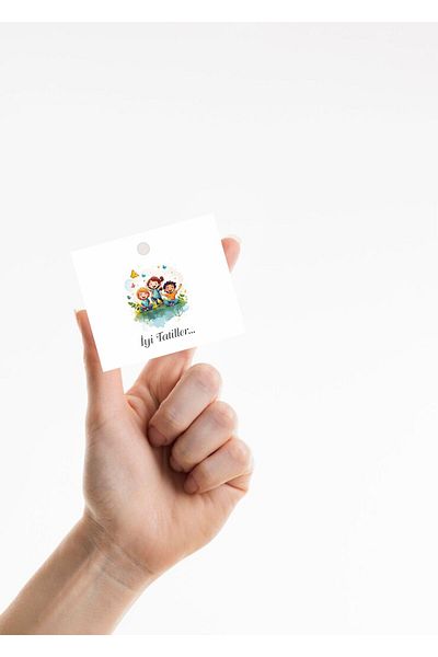 43 cici süsler organizasyon Good Holidays Notecard 5X6 Cm. (Hole) -36 Pieces