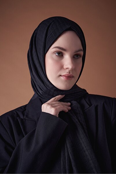 Modakaşmir Misto Pamuk Serisi Şal Siyah