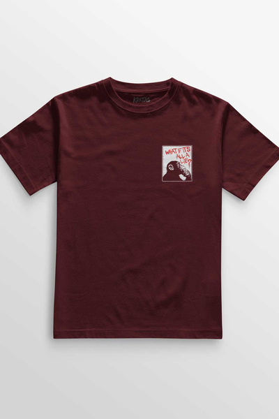 Kretas Unisex bordo T-shirt Šta ako je sve to laž Evolucija Nauka Filozofija ...
