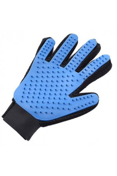 zola Brushing glove for dogs and cats, black-blue