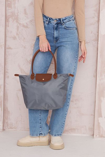 Duman Snap Zipper Closure Tan Handle Hand and Shoulder Bag