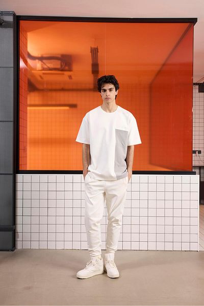 GMG FIRENZE Crew Neck Pocket Detailed Oversize Men's T-Shirt