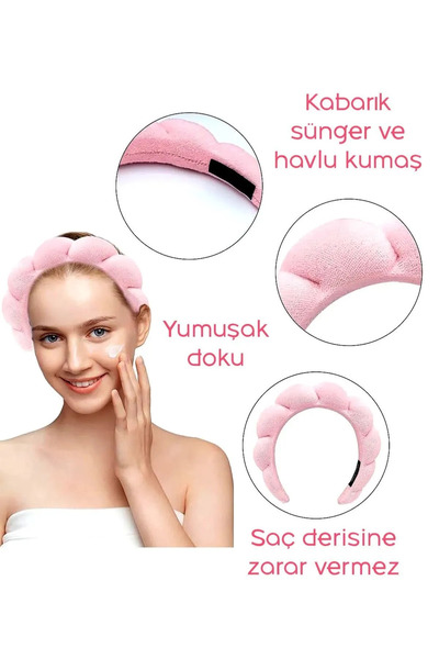 Vitastyle Coroană de prosop pentru păr de culoare fucsia