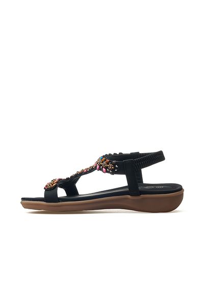 Guja Women's Stone Detailed Daily Sandals 25Y 25Y150-8 Z Black