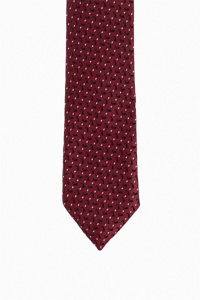 SÜVARİ Light Burgundy Printed Tie