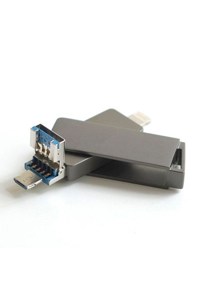 Xo Dk06 USB 3.0 Flash,Otg Micro and Lightning,Metal Body,Shock and Water Resistant,Anti-X-Ray,Anti Magnetic