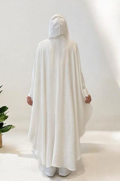Bym Fashion Tunic, Pants and Abaya Triple Suit 8663 Ecru
