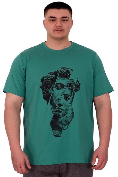 ModeXL Mode XL Large Size Men's T-Shirt Crew Neck Statue U25004 Çağla