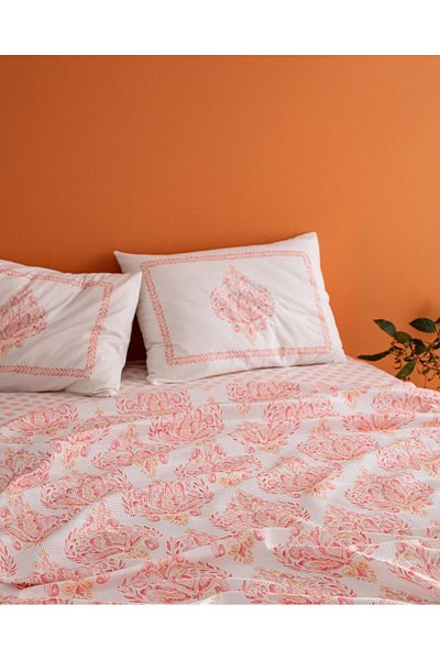 Madame Coco Theoni King Size, 100 % kardiertes Piqué-Set mit Aufdruck, Puder