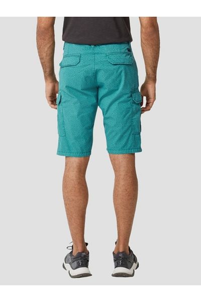 s.Oliver Men's File mid-rise shorts with leaf print, Turquoise