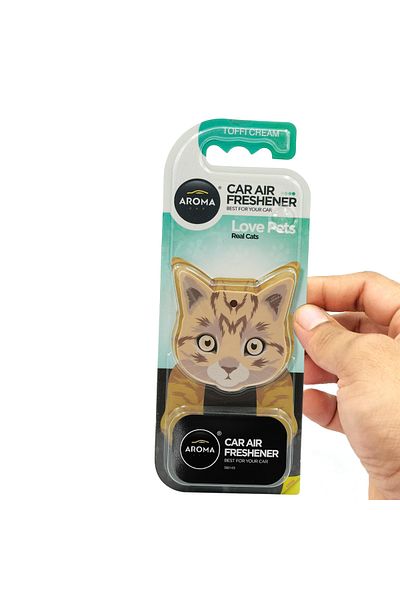 Aroma Car Air Freshener Love Pets Cat Toffi Cream Fragrance Car Vent Perfume Long Lasting