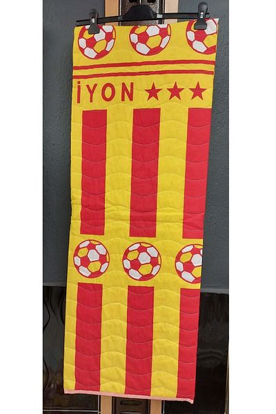 Ogi Cotton Multi-Purpose Sports Pattern Single Pique, Bed Cover (160X230) - Yellow-Red