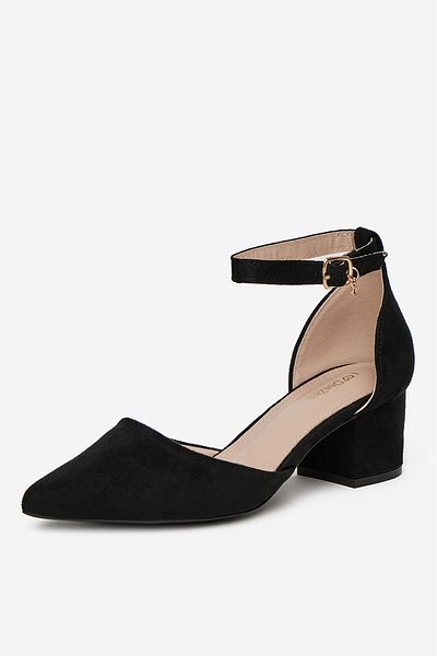DeeZee Women's Pumps on a block low black block 37
