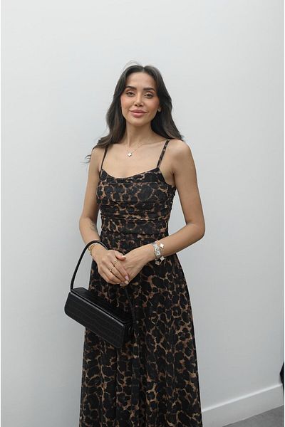Havoş Rochie cu volan leopard
