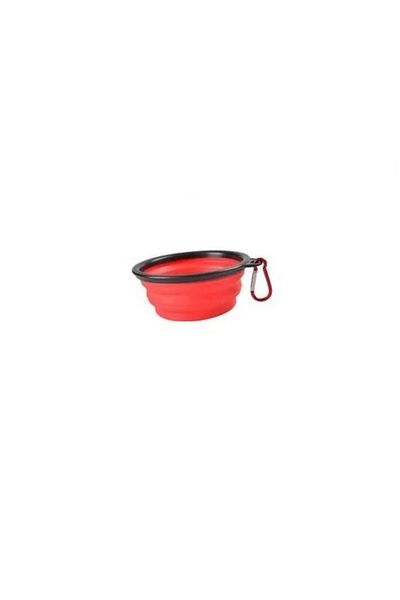 OEM Foldable Bowl For Dogs And Cats, Silicone, 400-800 Ml, Height 5 Cm, ​​Width 13 Cm, Red