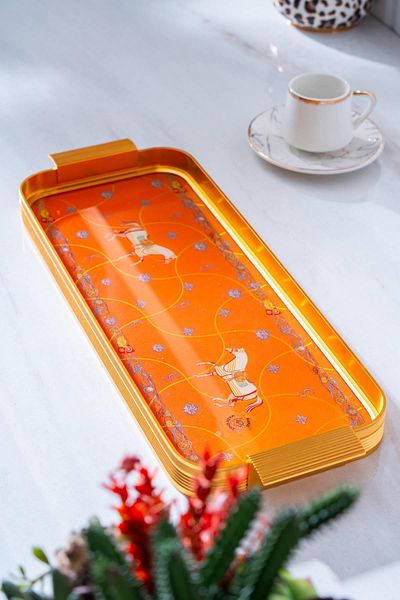 ACAR Passifolia Rectangular Glass Tray