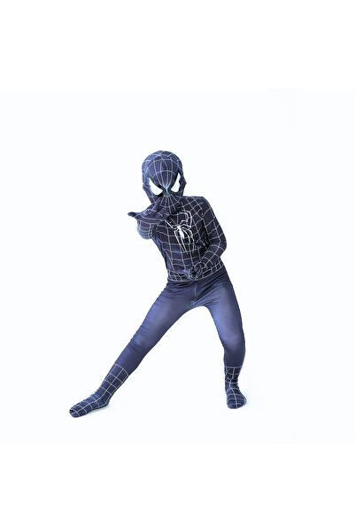 EvrikaUnity Costum Black Spiderman Copii, Supererou, Marvel, Lycra, 3 -4 ani,...