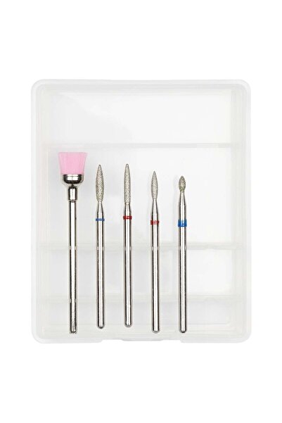 LUXORISE Τρυπάνια νυχιών με διαμάντι #22, σετ 5 τεμαχίων