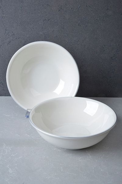 Heda Porselen Hayal Platinum Gilded 2 Piece Bowl