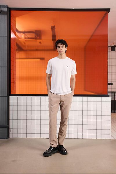 GMG FIRENZE Crew Neck Sleeve Double Modal Men's T-Shirt