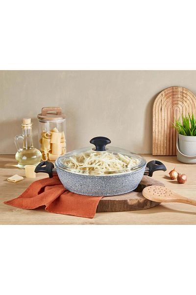 FALEZ 26 cm Granite Karnıyarık Pot and Pan Set
