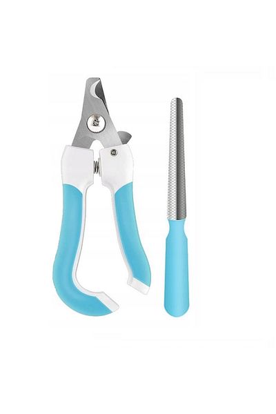 OEM Set Cleste Si Pila Pentru Gheare De Pisica Si Caine, Albastru Deschis