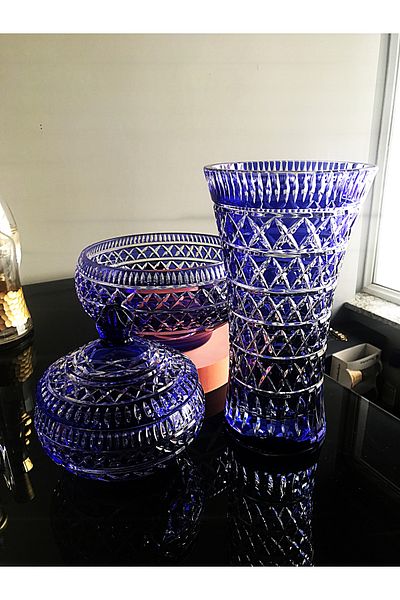 DECOSTYLE Colorful Decorated Vase Candy Bowl and Fruit Bowl 4-Piece Set